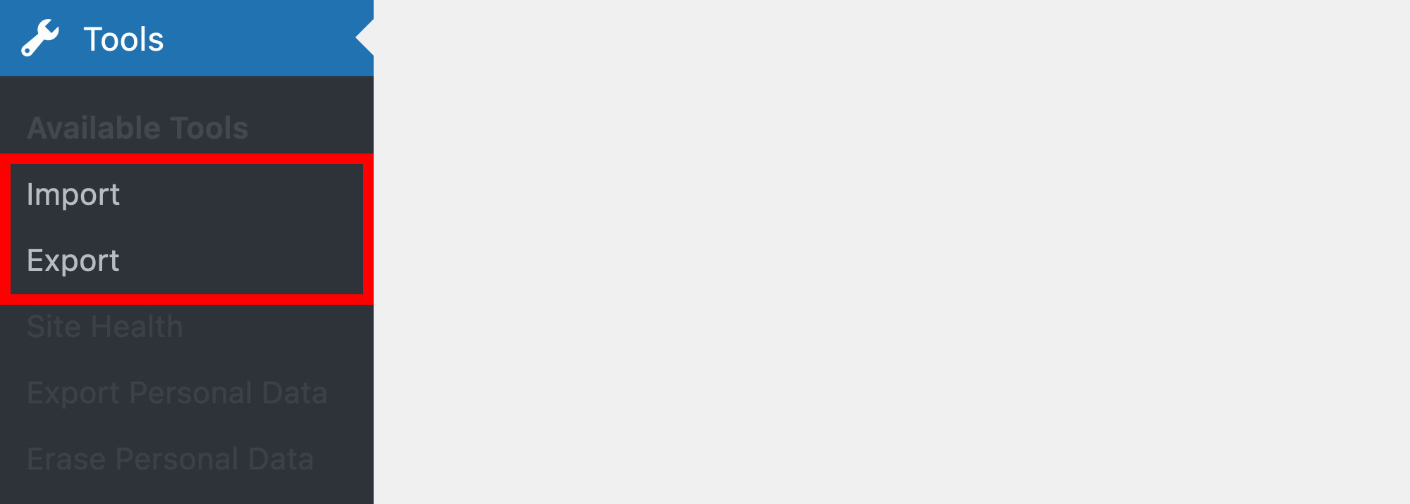 Use WordPress Import & Export Tools